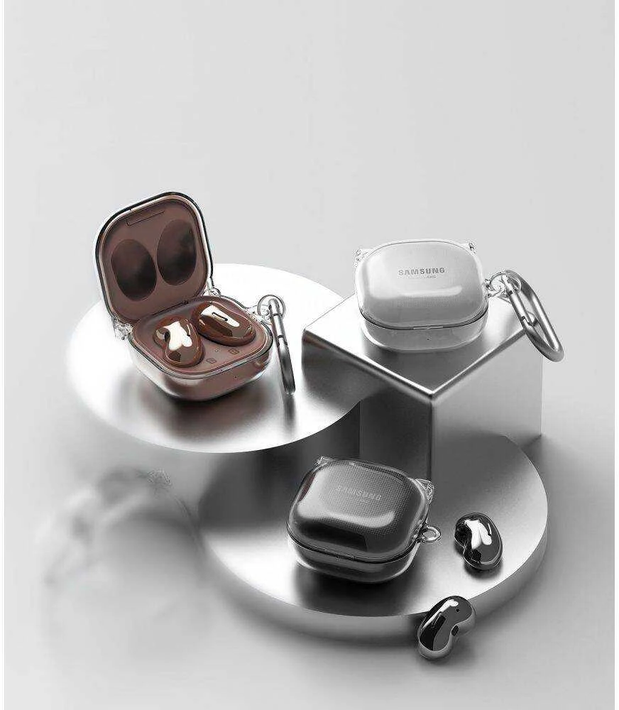 Dėklas ausinėms Samsung Galaxy Buds Live / Pro Ringke Hinge Clear skaidrus