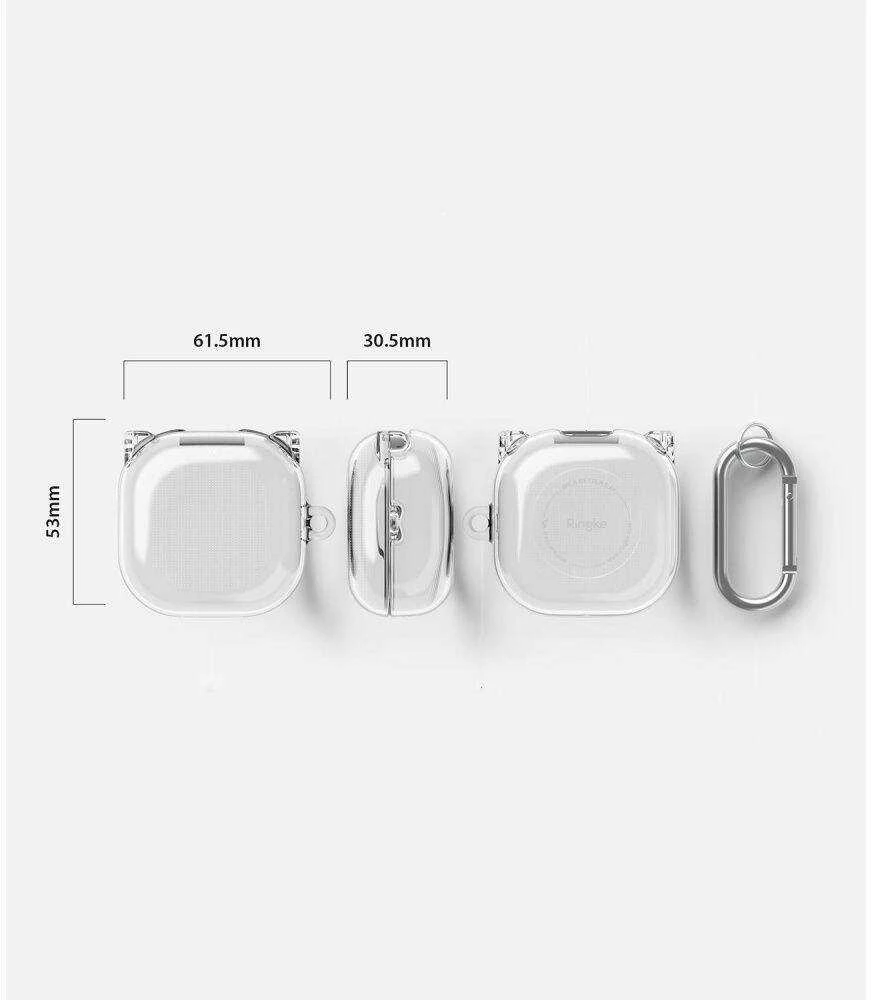 Dėklas ausinėms Samsung Galaxy Buds Live / Pro Ringke Hinge Clear skaidrus