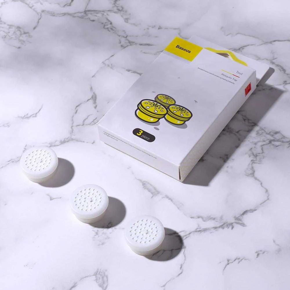 Dėklas Baseus Fragrance traps mosquito killing lamp Star UV 3 pieces (ACMWD-B) baltos spalvos