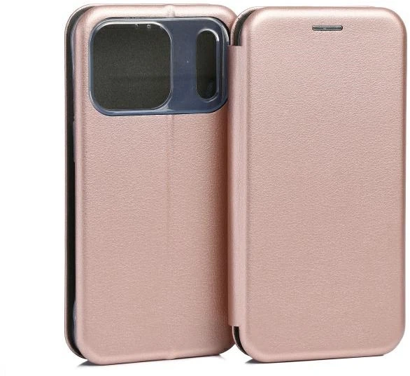 Dėklas Beline Book Magnetic Apple iPhone 17 Pro rose auksinis