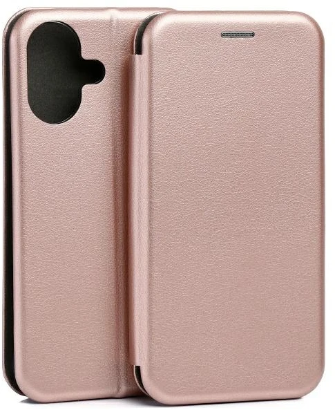 Dėklas Beline Book Magnetic Apple iPhone 17 rose auksinis