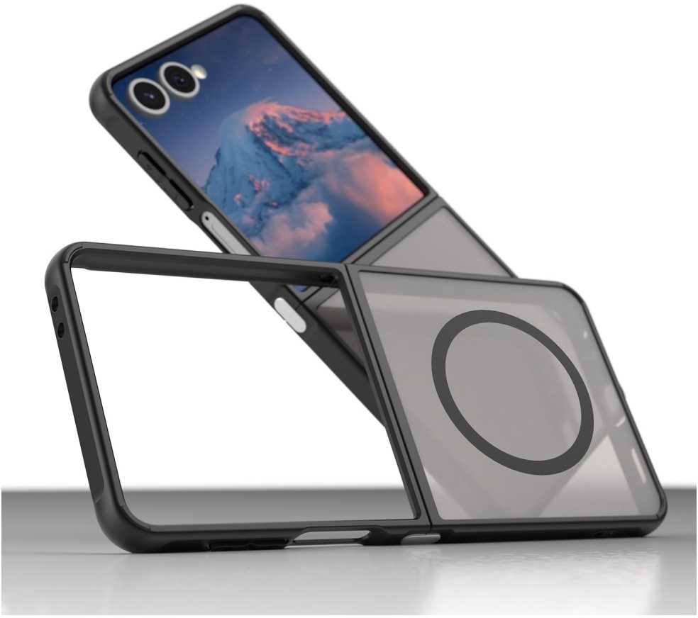 Dėklas Beline MagSafe Samsung Galaxy Z Flip7 juodos spalvos