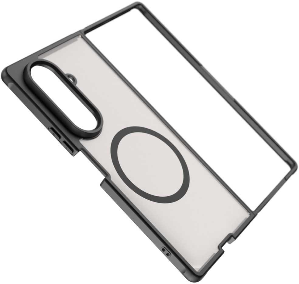 Dėklas Beline MagSafe Samsung Galaxy Z Fold7 juodos spalvos