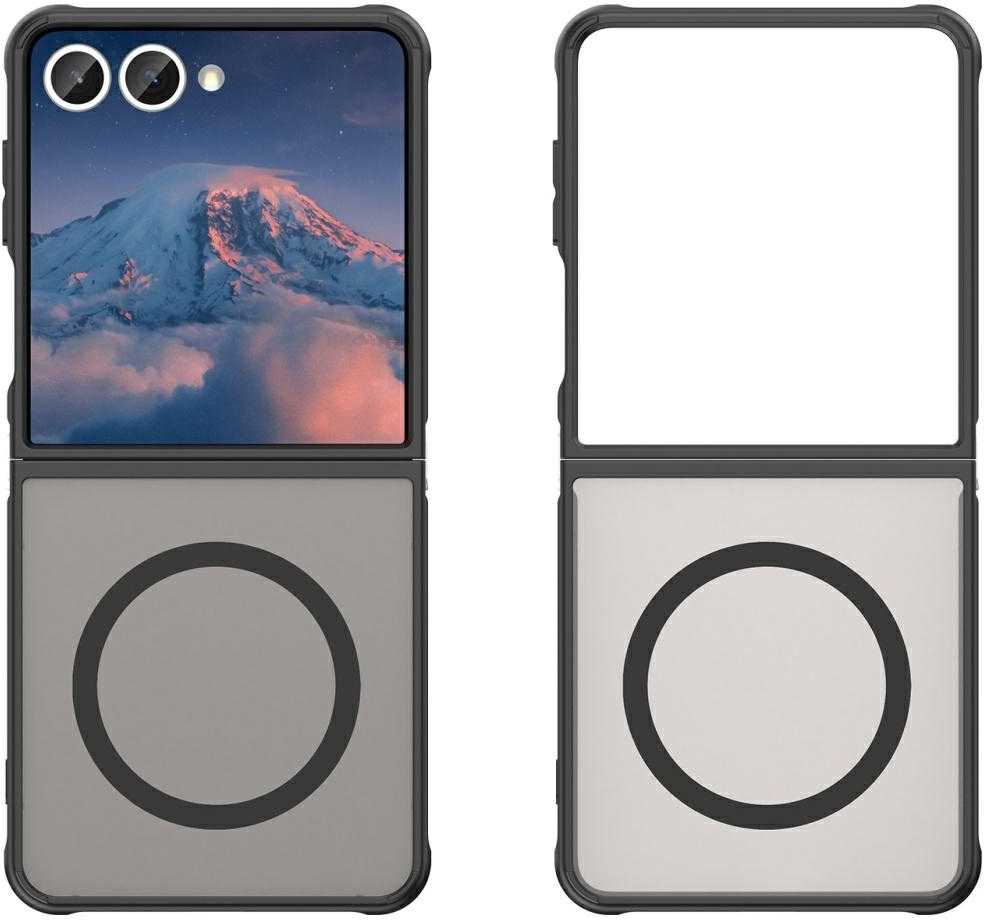 Dėklas Beline MagSafe Samsung Galaxy Z Flip7 juodos spalvos