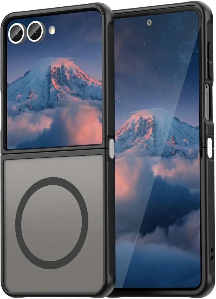 Dėklas Beline MagSafe Samsung Galaxy Z Flip7 juodos spalvos
