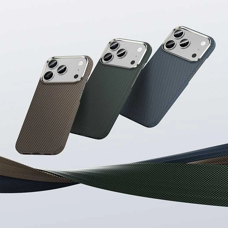 Dėklas Benks Magnetic Armor Tint Kevlar 1000D (A069) skirtas Apple iPhone 17 Pro mėlynos spalvos
