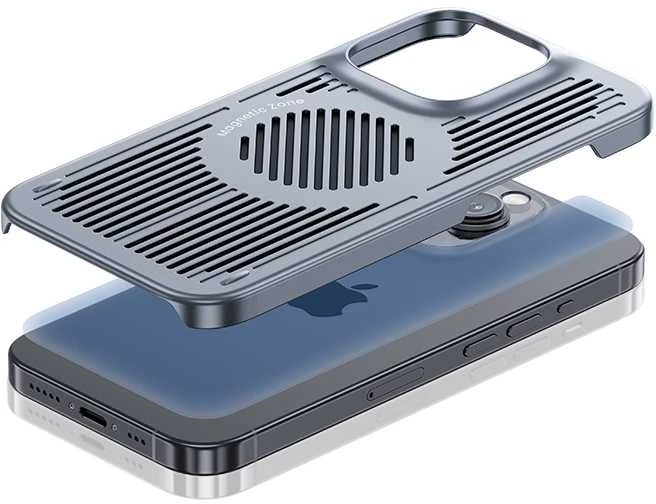 Dėklas Benks Magnetic Biliz Cooling Case (0057) skirtas Apple iPhone 14 Pro pilkos spalvos