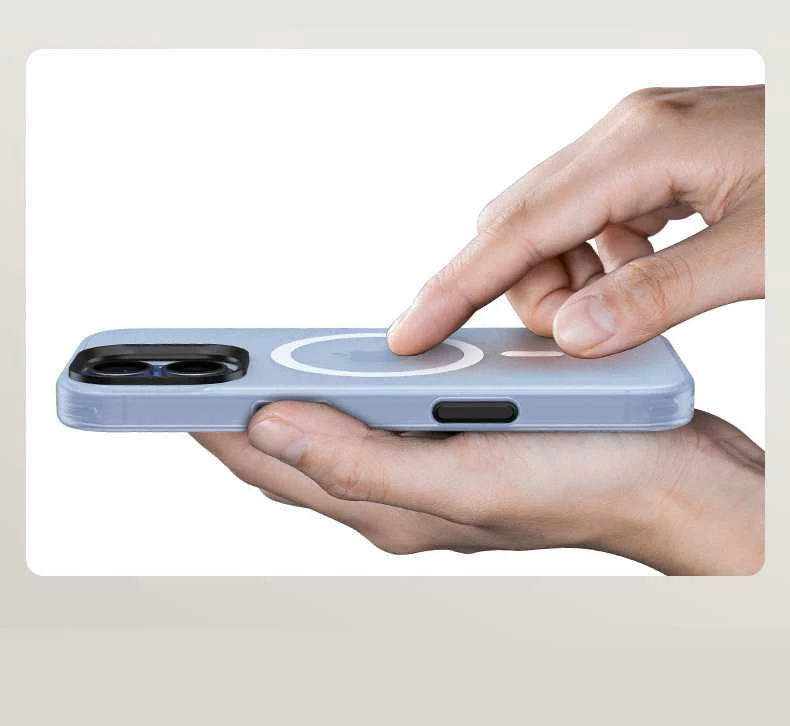 Dėklas Benks Magnetic Lucid Armor Case (C067) skirtas Apple iPhone 17 mėlynos spalvos (Camera Control Button)