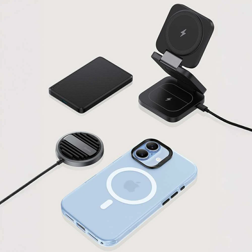 Dėklas Benks Magnetic Lucid Armor Case (C067) skirtas Apple iPhone 17 mėlynos spalvos (Camera Control Button)