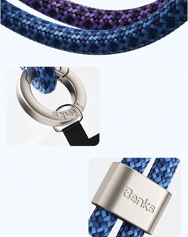 Benks short strap GS02 ArmorGrid (C.Q.GS.00.BK.0002) skirtas telefonui juodos spalvos