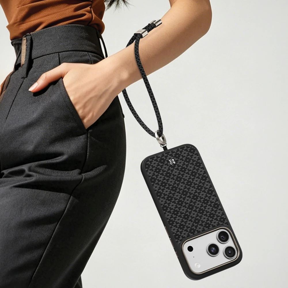 Benks short strap GS02 ArmorGrid (C.Q.GS.00.BK.0002) skirtas telefonui juodos spalvos