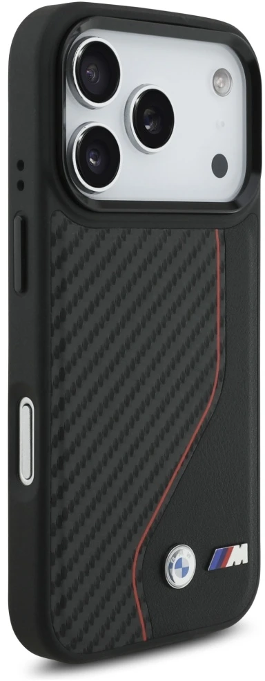 BMW M Carbon Line ir logotipo MagSafe dėklas, skirtas iPhone 17 Pro - Raudona