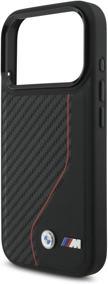 BMW M Carbon Line ir logotipo MagSafe dėklas, skirtas iPhone 17 Pro - Raudona