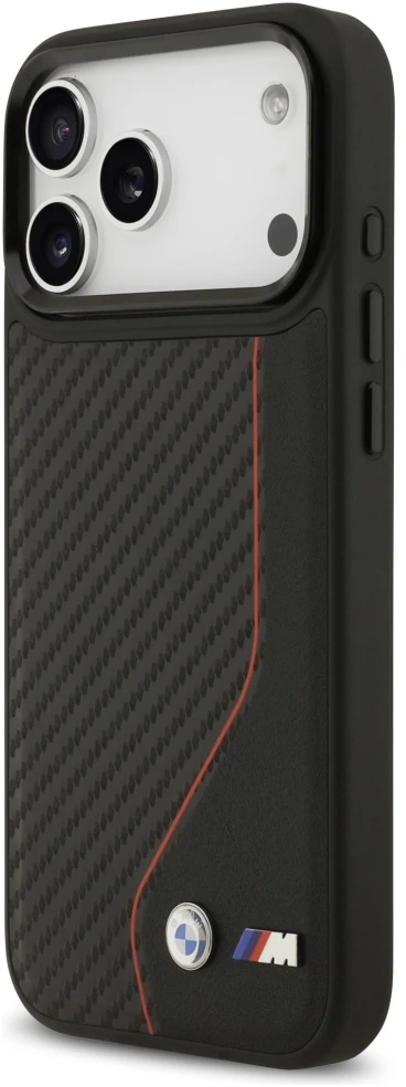 BMW M Carbon Line ir logotipo „MagSafe“ dėklas, skirtas iPhone 17 Pro Max - Raudona
