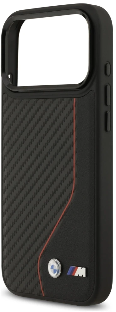BMW M Carbon Line ir logotipo „MagSafe“ dėklas, skirtas iPhone 17 Pro Max - Raudona