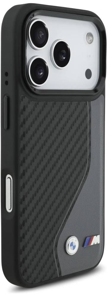 BMW M Carbon logotipo „MagSafe“ dėklas, skirtas iPhone 17 Pro – grafito spalvos