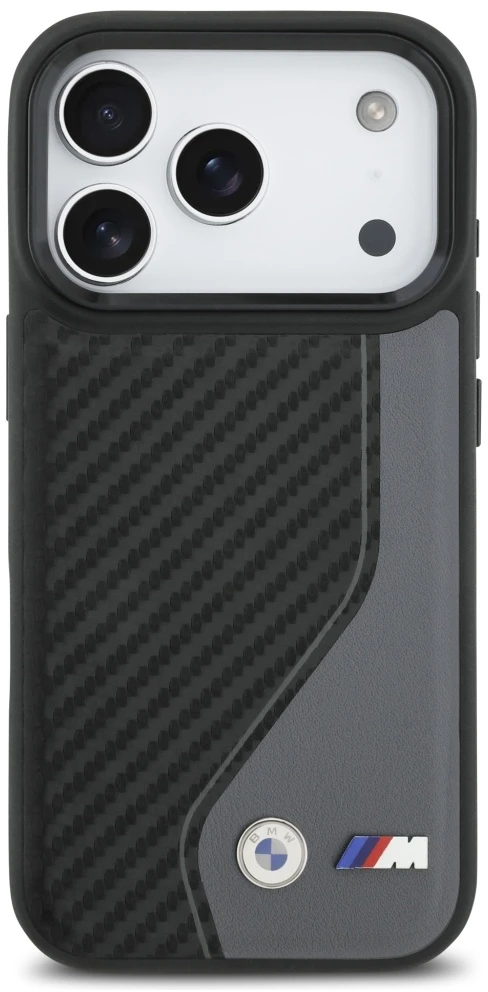 BMW M Carbon logotipo „MagSafe“ dėklas, skirtas iPhone 17 Pro – grafito spalvos