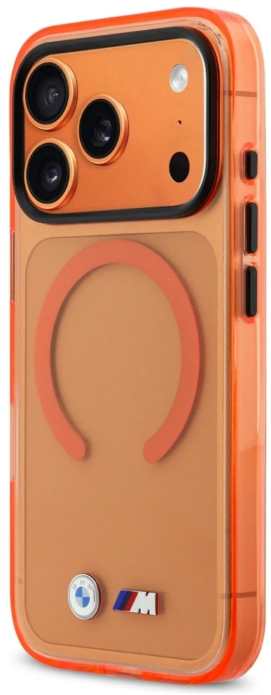 Dėklas BMW M IML Metal Logos MagSafe Case for iPhone 17 Pro Max - Pro Oranžinis