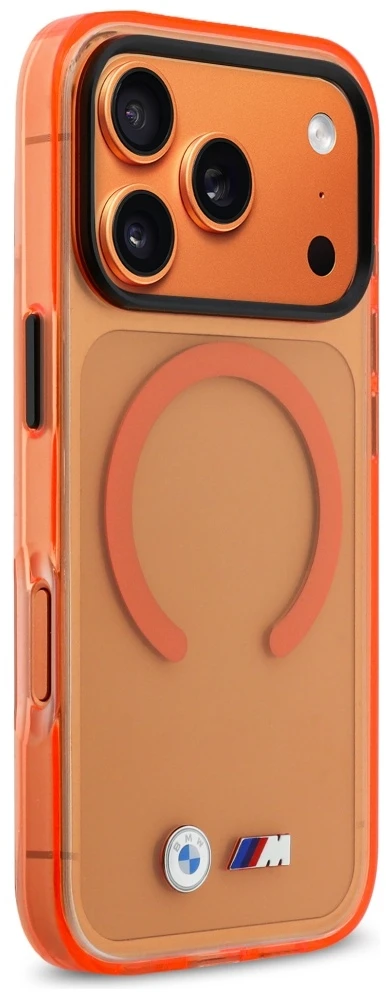 Dėklas BMW M IML Metal Logos MagSafe Case for iPhone 17 Pro Max - Pro Oranžinis