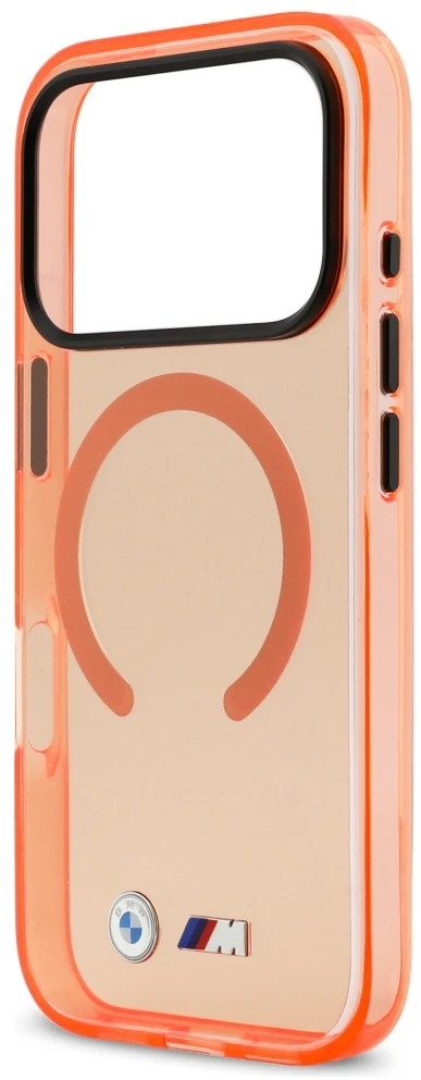 Dėklas BMW M IML Metal Logos MagSafe Case for iPhone 17 Pro Max - Pro Oranžinis