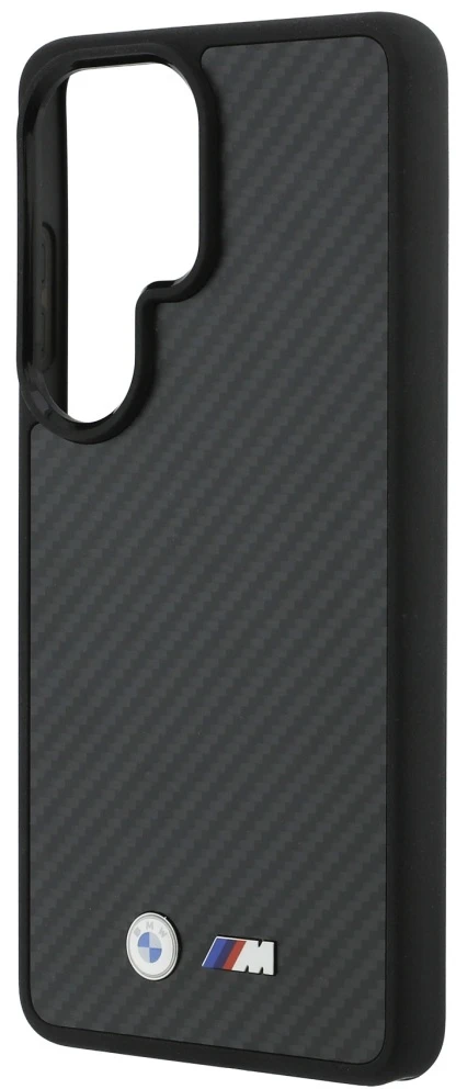 Dėklas BMW M Kevlar Logo MagSafe Samsung Galaxy S26 Ultra juodos spalvos