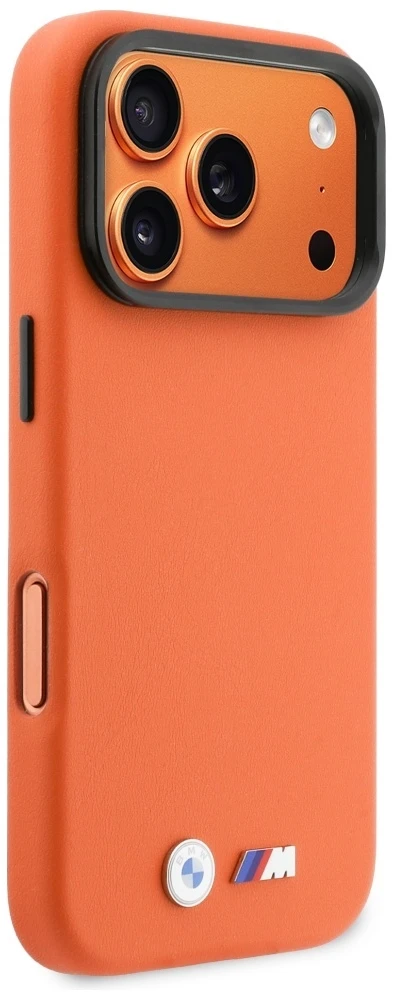 Dėklas BMW M Metal Logo MagSafe Case for iPhone 17 Pro - Oranžinis