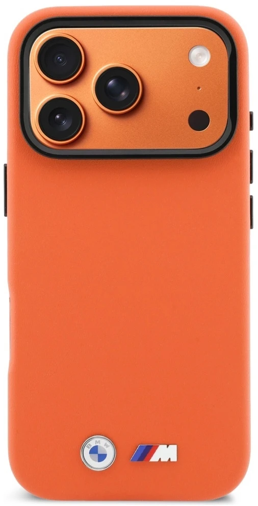 Dėklas BMW M Metal Logo MagSafe Case for iPhone 17 Pro - Oranžinis