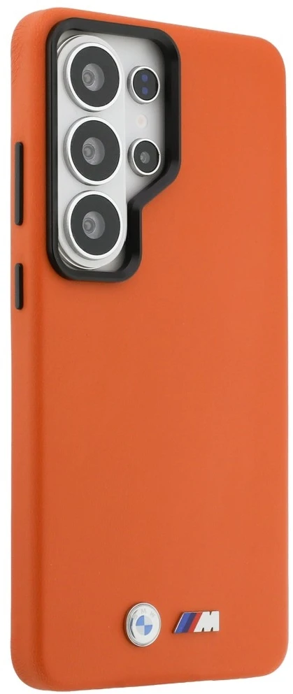 Dėklas BMW M Metal Logo MagSafe for Samsung Galaxy S26 Ultra oranžinis