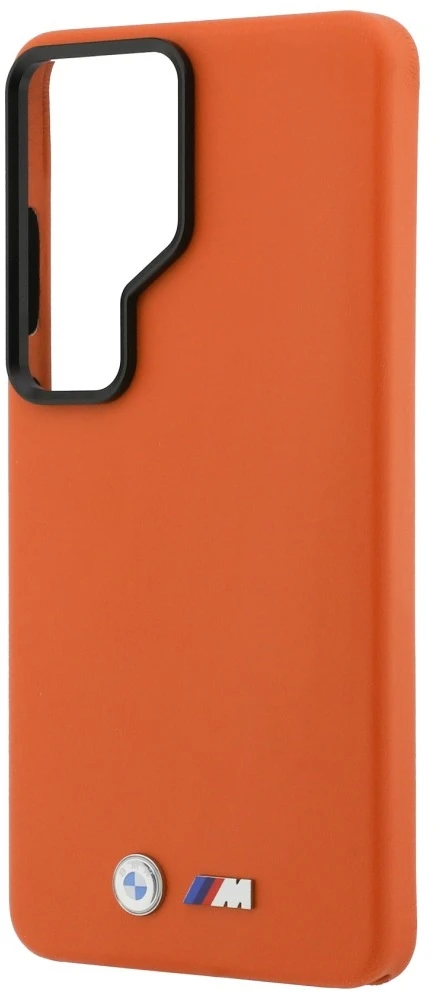 Dėklas BMW M Metal Logo MagSafe for Samsung Galaxy S26 Ultra oranžinis