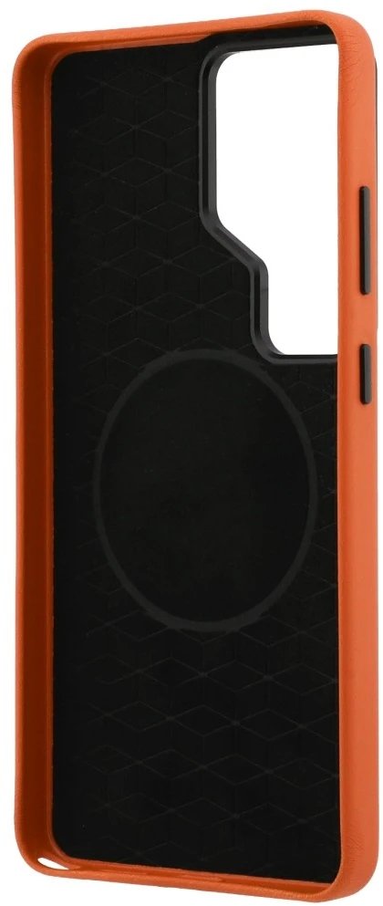 Dėklas BMW M Metal Logo MagSafe for Samsung Galaxy S26 Ultra oranžinis