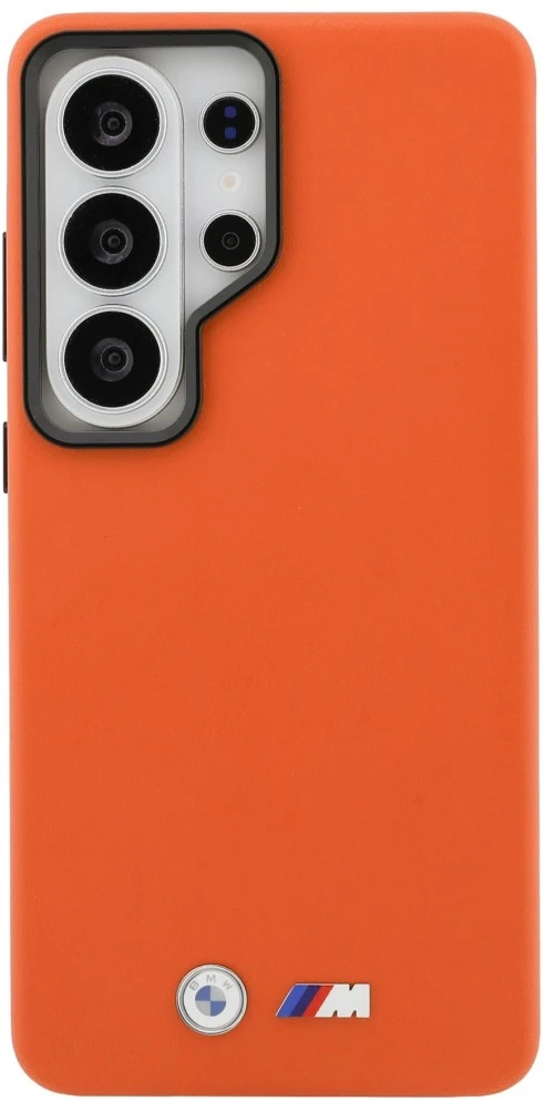 Dėklas BMW M Metal Logo MagSafe for Samsung Galaxy S26 Ultra oranžinis