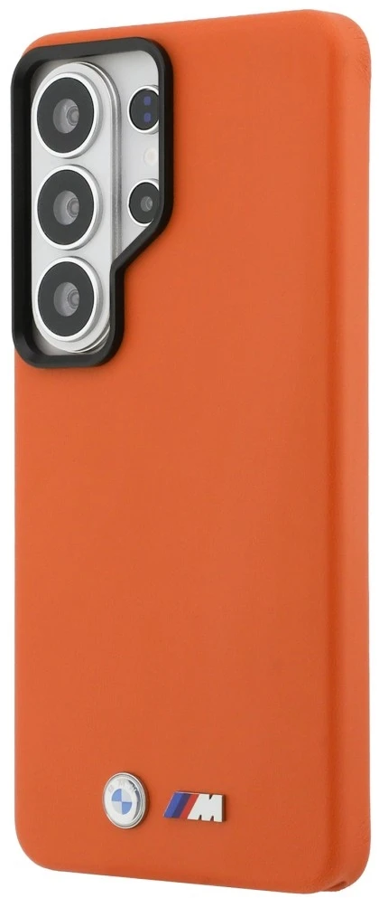 Dėklas BMW M Metal Logo MagSafe for Samsung Galaxy S26 Ultra oranžinis
