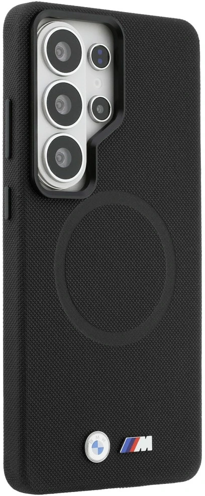 Dėklas BMW M Metal Logo MagSafe Samsung Galaxy S26 Ultra juodos spalvos