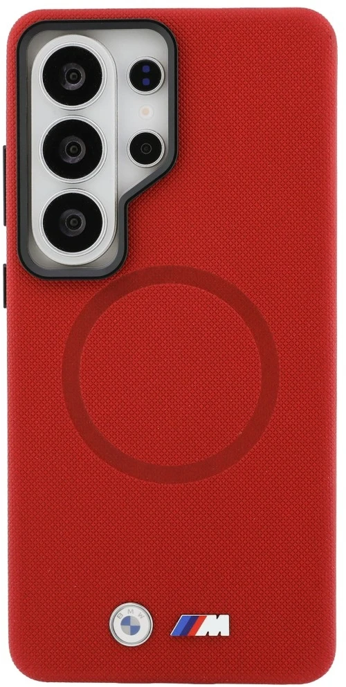 Dėklas BMW M Metal Logo MagSafe Samsung Galaxy S26 Ultra red