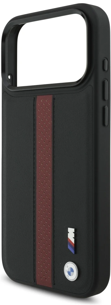 Dėklas BMW M Perforated Stripe Logo MagSafe Apple iPhone 17 Pro Max red