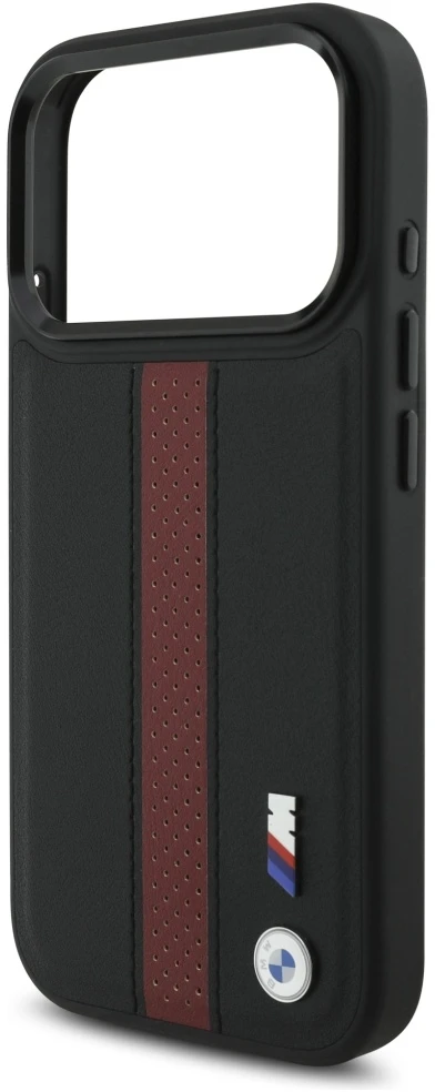 Dėklas BMW M Perforated Stripe Logo MagSafe Apple iPhone 17 Pro red