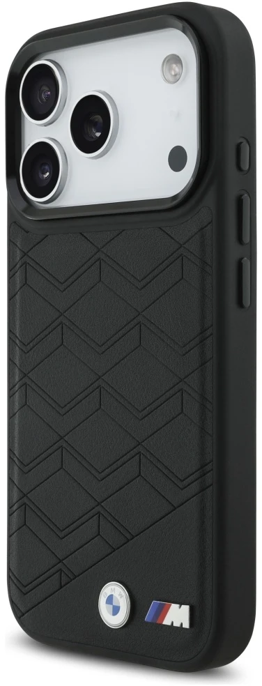 Dėklas BMW M Shape Logo MagSafe Apple iPhone 17 Pro juodos spalvos