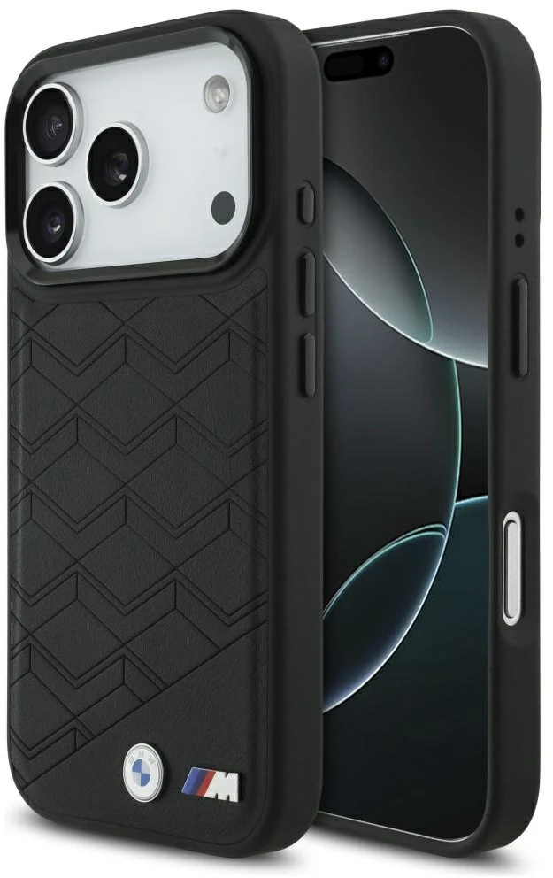 Dėklas BMW M Shape Logo MagSafe Apple iPhone 17 Pro juodos spalvos