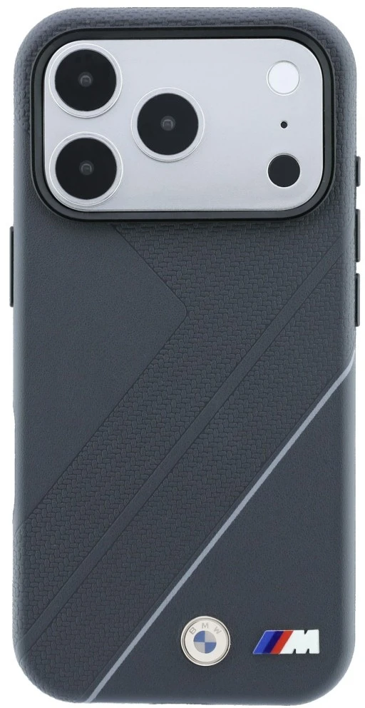 Dėklas BMW M Tire Track su Sidabrinis Line MagSafe dėklu, skirtas iPhone 18 Pro Max / 17 Pro Max, antracito spalvos