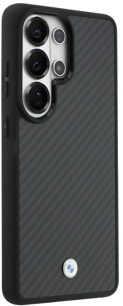 Dėklas BMW Sign Magnetic Carbon Fiber MagSafe Samsung Galaxy S26 Ultra juodos spalvos