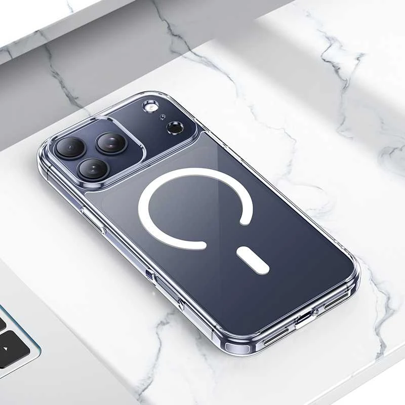Dėklas Borofone Case BI5 Ice Shield Magnetic Apple iPhone 17 Pro Max transparent