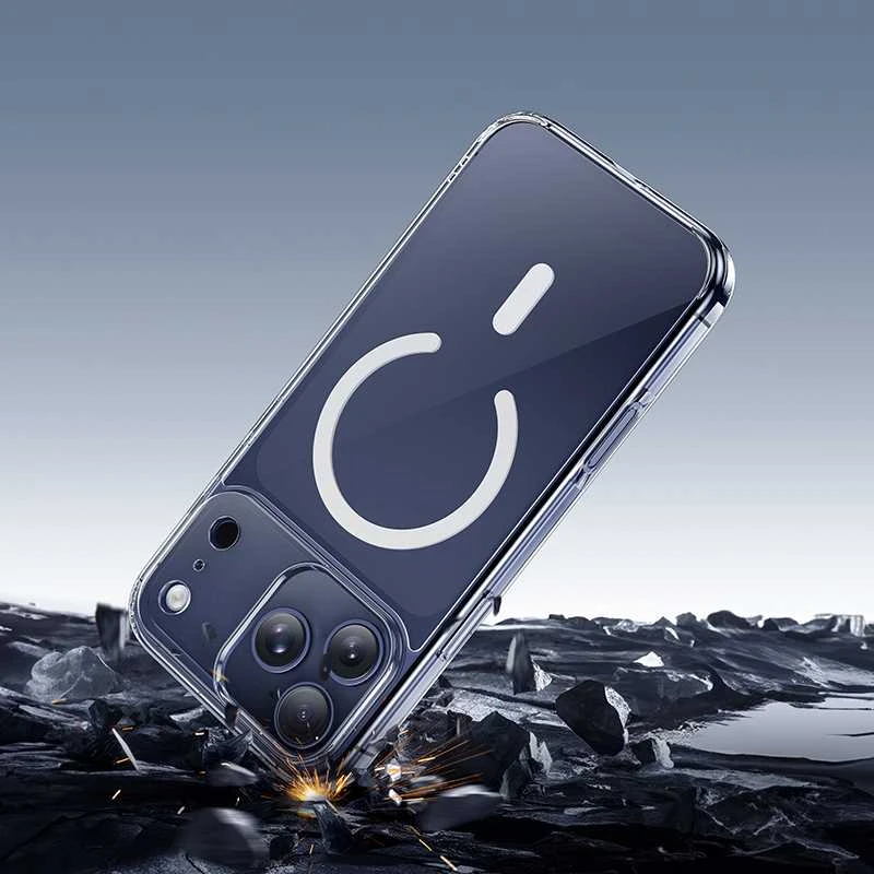 Dėklas Borofone Case BI5 Ice Shield Magnetic Apple iPhone 17 Pro Max transparent