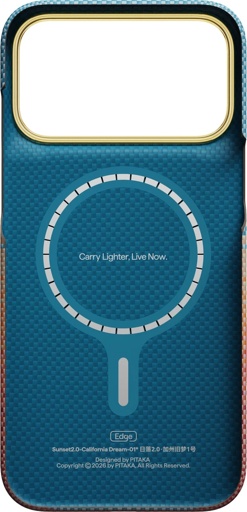 Dėklas Burga Pitaka Edge Case, California Dream Sunset 2.0 – iPhone 18/17 Pro Max