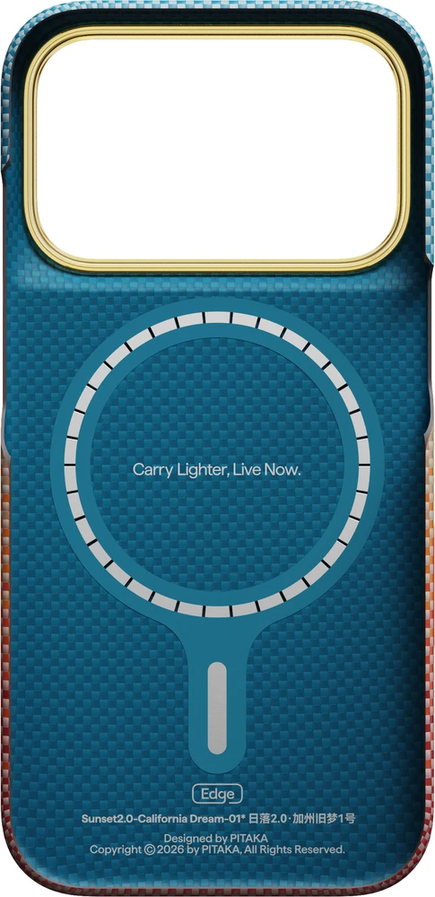 Burga Pitaka Edge dėklas, California Dream Sunset 2.0 – iPhone 18/17 Pro