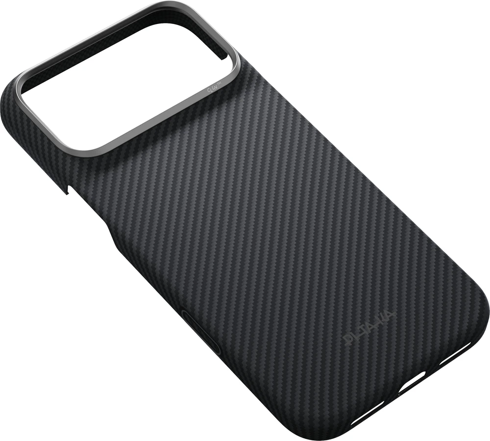 Dėklas Burga Pitaka Edge Case, Juodas/Pilkas Twill – iPhone 18/17 Pro Max