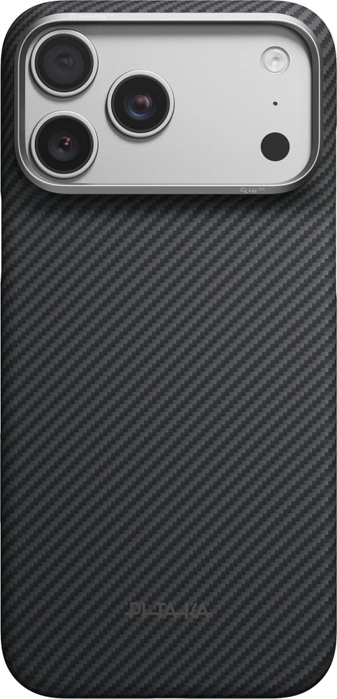 Dėklas Burga Pitaka Edge Case, Juodas/Pilkas Twill – iPhone 18/17 Pro Max
