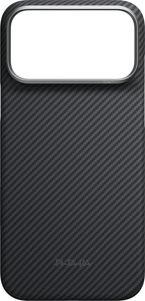 Dėklas Burga Pitaka Edge Case, Juodas/Pilkas Twill – iPhone 18/17 Pro Max