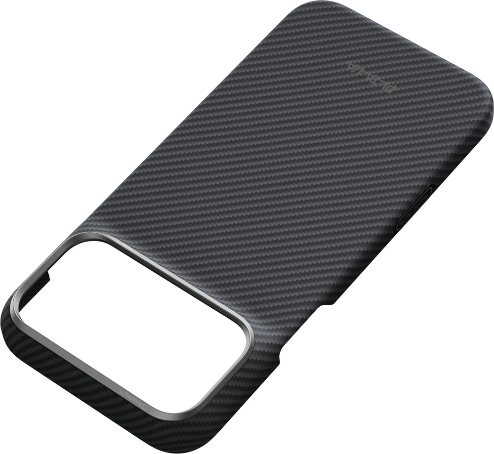 Dėklas Burga Pitaka Edge Case, Juodas/Pilkas Twill – iPhone 18/17 Pro Max