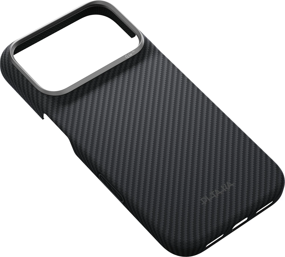 Dėklas Burga Pitaka Edge Case, Juodas/Pilkas Twill – iPhone 18/17 Pro