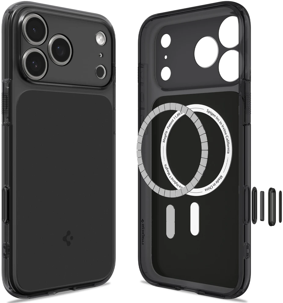 Dėklas Spigen Ultra Hybrid T MagSafe, matte juodas – iPhone 18 Pro Max/17 Pro Max